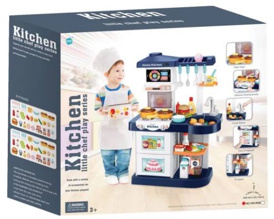 Bucatarie cu chiuveta functionala Little Chef Blue